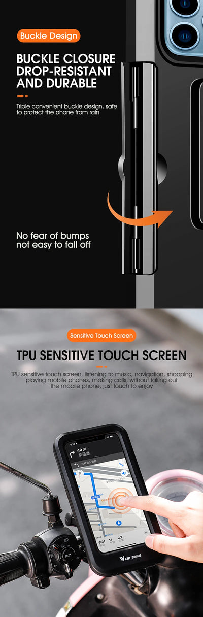 Enclosed Adjustable Universal Ebike Phone Holder