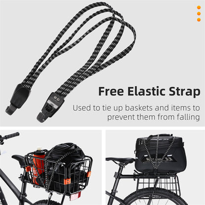 Universal Large Capacity Rear Rack and Basket