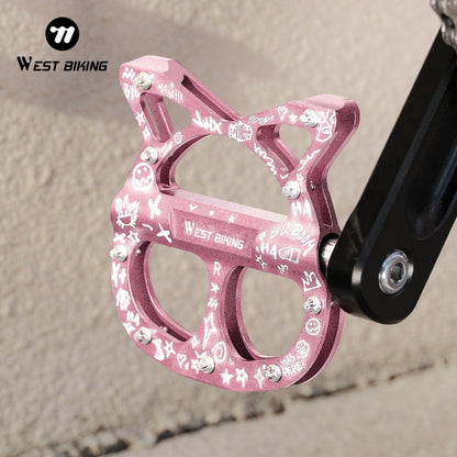 Anti Slip Aluminum Alloy Cat-Shaped Bicycle 3 Bearings Pedal