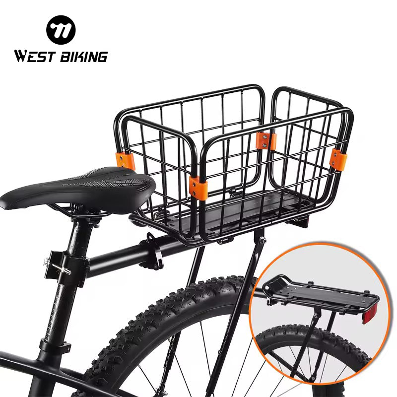 Universal Large Capacity Rear Rack and Basket – Zeus Ebikes Canada