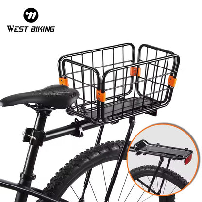 Universal Large Capacity Rear Rack and Basket