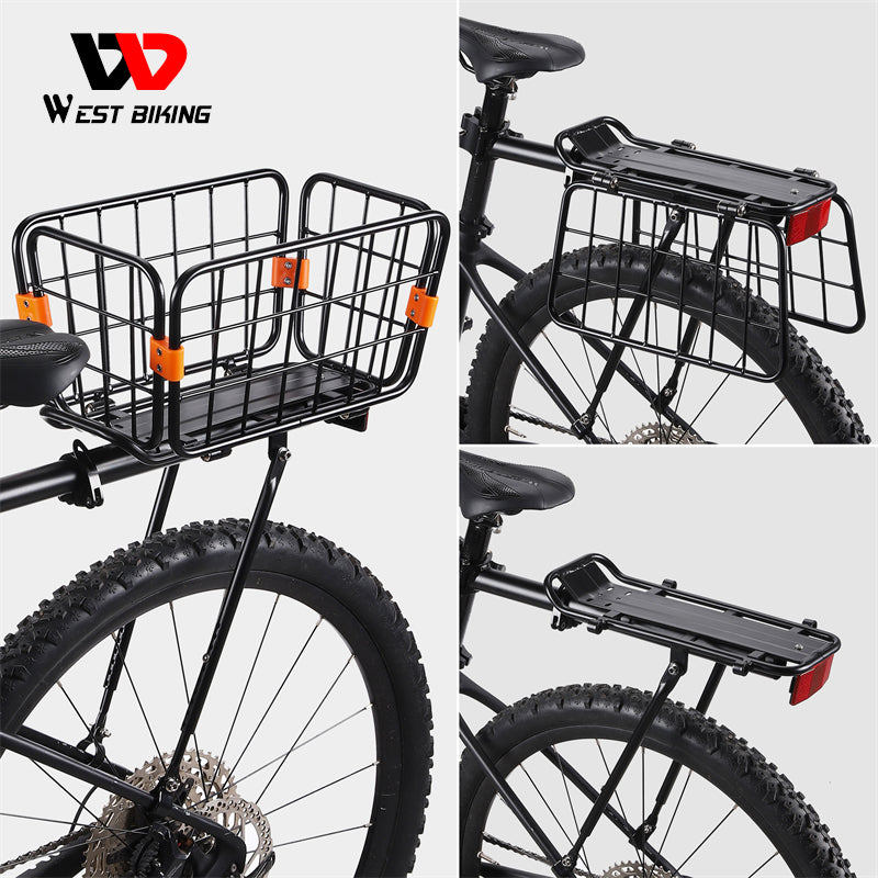Universal Large Capacity Rear Rack and Basket
