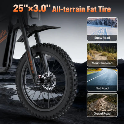 YVY Q8 Long Range Electric Motorbike — 60V, 2,100 Wh
