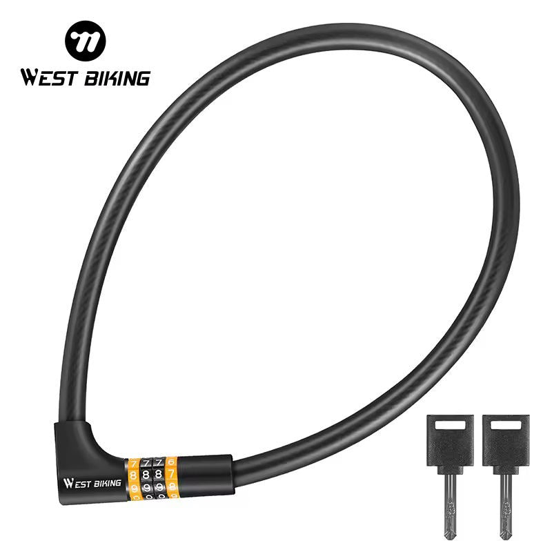 West Biking Portable Steel Cable Bike Lock