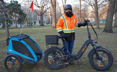 Movin Pulse Fat Tire Delivery E-Bike (500W, Dual-Battery Options, 50kg Rack, 32 km/h)