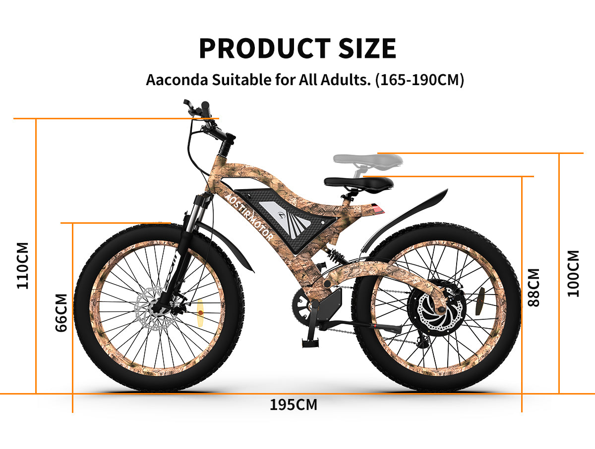 Aostirmotor S18-1500W Fat Tire Mountain Ebike