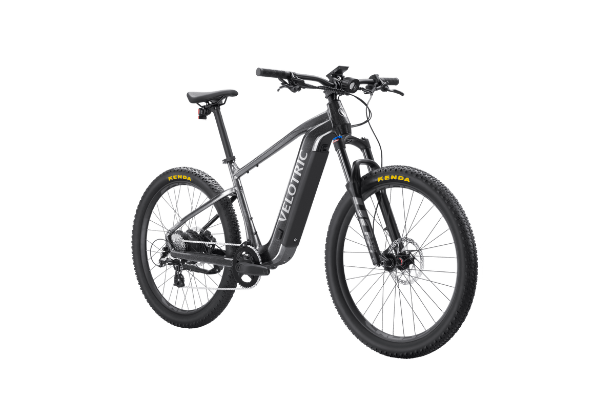 Velotric Summit 1 in Space Black, front three-quarter view — Zeus eBikes Canada