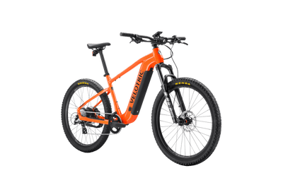 Velotric Summit 1 in Sunrise Orange, front three-quarter view — Zeus eBikes Canada