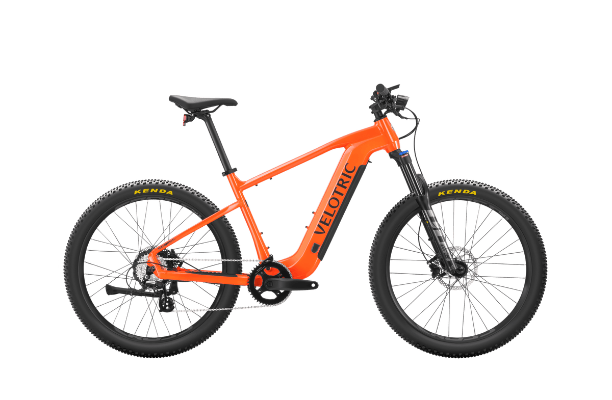 Velotric Summit 1 in Sunrise Orange, right side view — Zeus eBikes Canada