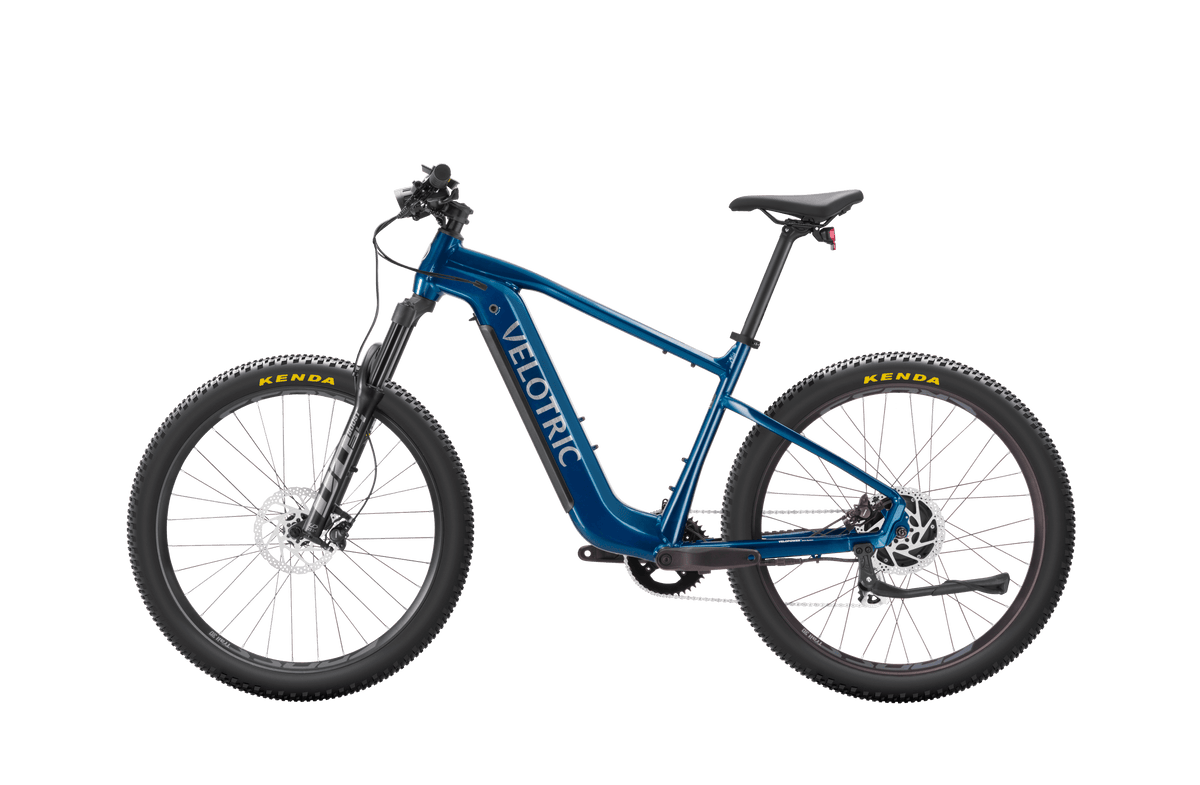 Velotric Summit 1 in Royal Blue, left side view — Zeus eBikes Canada