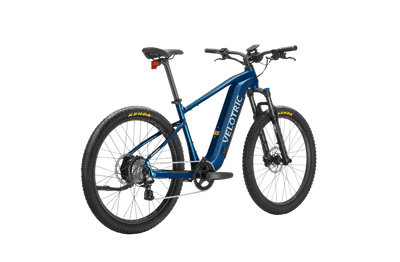 Velotric Summit 1 in Royal Blue, rear three-quarter view — Zeus eBikes Canada