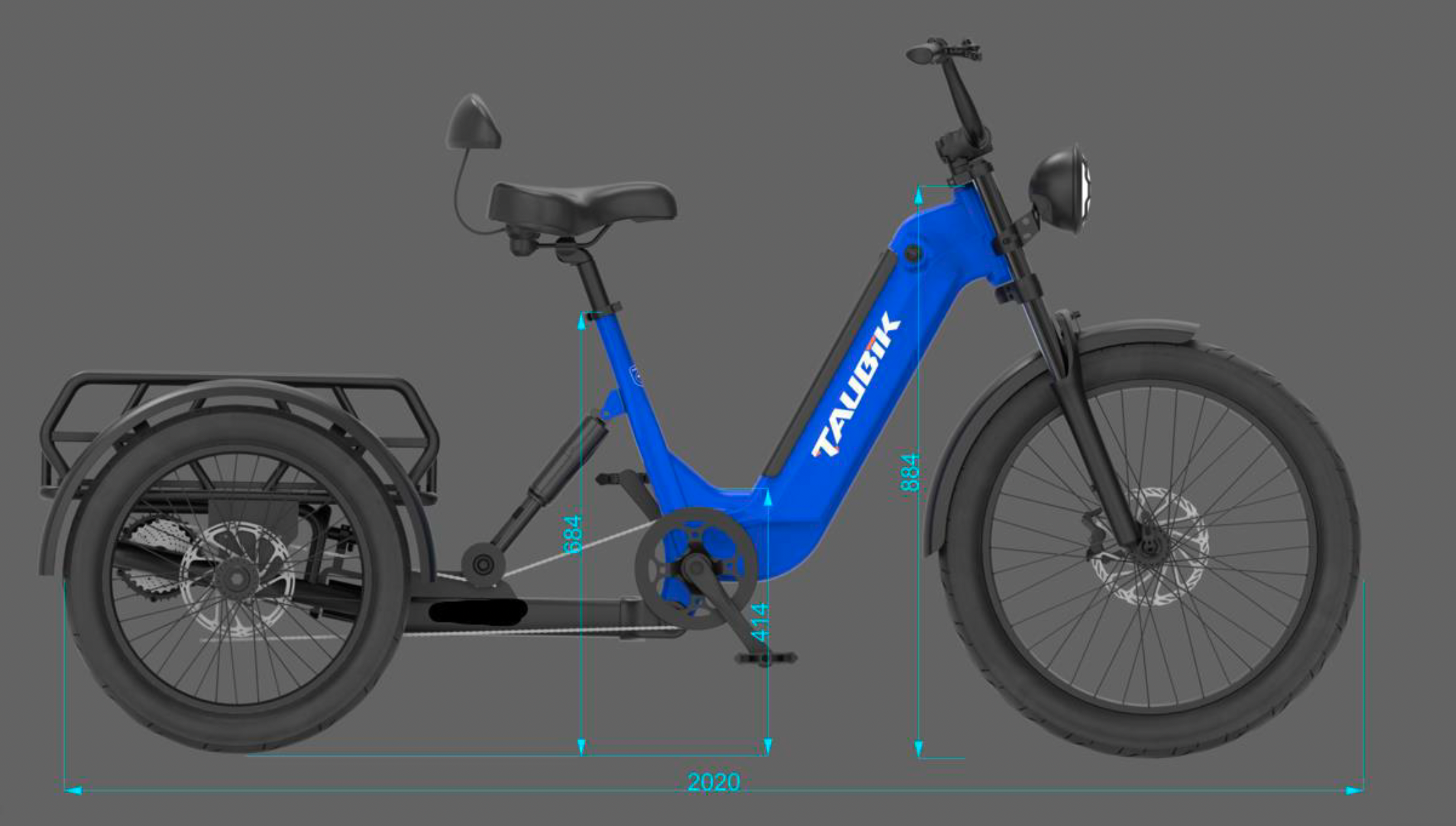 Taubik Pivot Electric Trike (Designed in Canada. Pre-Order, Arriving Early May 2025)