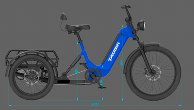 TAUBIK Pivot Electric Trike (48V 20Ah Samsung, Torque Sensor)