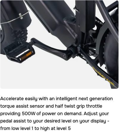 Movin Pulse Fat Tire Delivery E-Bike (500W, Dual-Battery Options, 50kg Rack, 32 km/h)