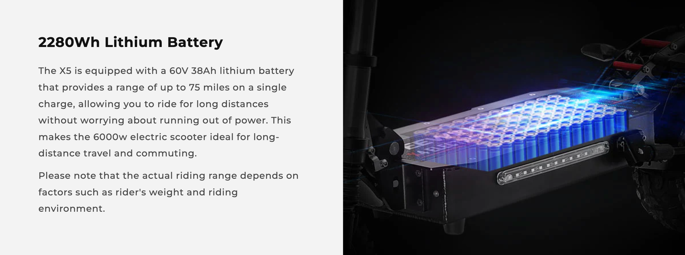 X5 6000W Dual Motor Electric Scooter