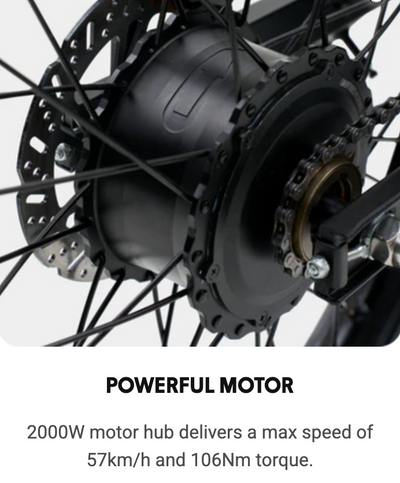 GT73 Electric Motorbike (Dual Battery 48V 18.2Ah×2, 2400W Peak, 25” Off-Road Tires)