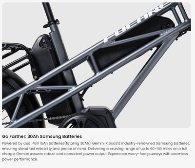 Fucare Gemini X 1000W Dual Battery Ebike (Pre-Order, clearing customs now)