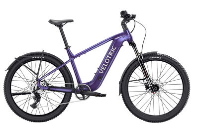 Velotric Summit 2 hybrid hardtail e-bike in Galaxy Purple, side view — Zeus eBikes Canada