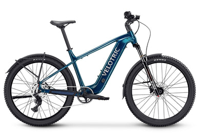 Velotric Summit 2 hybrid hardtail e-bike in Ocean Blue, side view — Zeus eBikes Canada