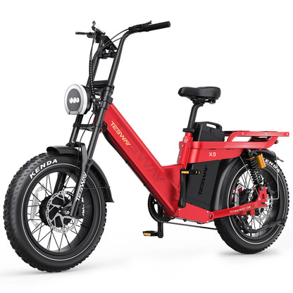TESWAY X5 AWD Dual Motor Step-Thru Electric Bike (52V 60Ah, 3600W Peak)