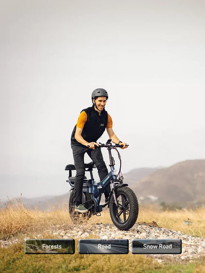 TESWAY X7 PRO Foldable Fat Tire Electric Bike (52V 60Ah, 1600W Peak, 20×4)