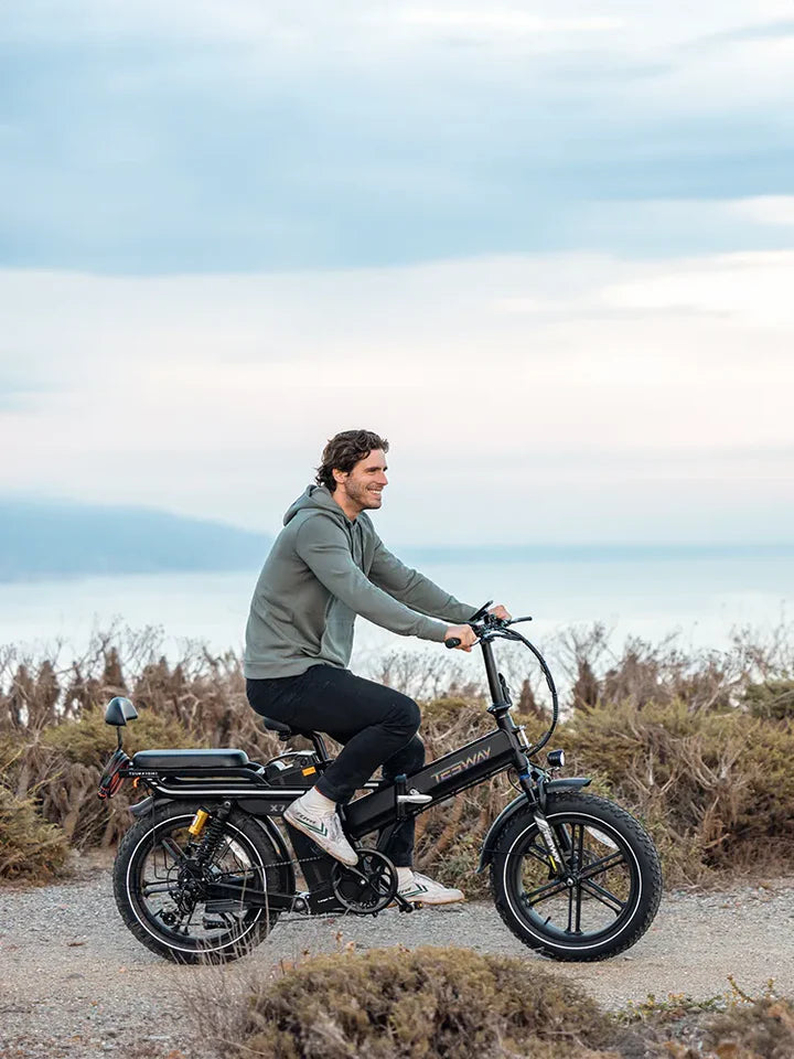 TESWAY X7 PRO Foldable Fat Tire Electric Bike (52V 60Ah, 1600W Peak, 20×4)