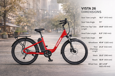 Taubik Vista 26 — Step-Through Commuter Electric Bike