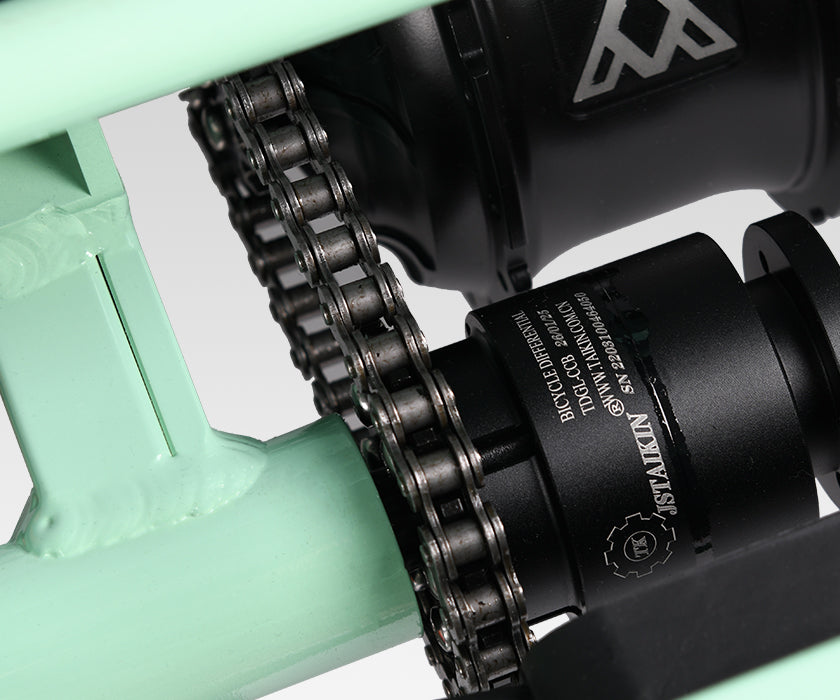 Addmotor Freetan M-368X motorcycle-grade secondary drive chain and rear differential — Zeus eBikes Canada