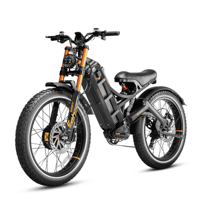 Eahora Romeo Pro II 2026 in Black, front three-quarter view from the left showing the front brake rotor — Eahora’s own photo