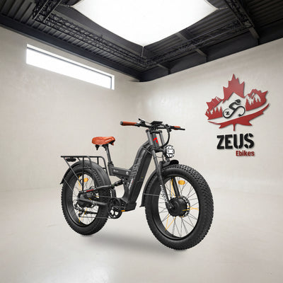Freesky Warrior Ultra M-530 in Black, front three-quarter view: Freesky's own product photo of the bike, set in the Zeus eBikes studio