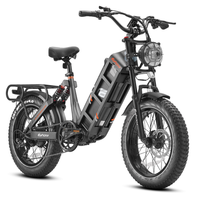 Eahora Juliet in Black, front three-quarter view showing the frame battery and step-thru frame — Eahora’s own photo