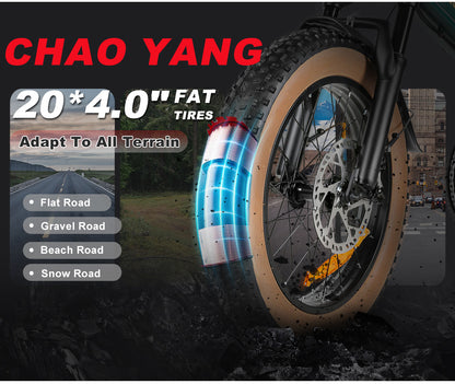 Samebike 1000W Fat Tire Folding Ebike