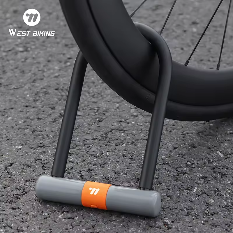 WEST BIKING Anti-Theft U-Lock mounted on a bike wheel — Zeus eBikes Canada