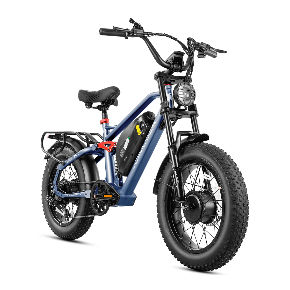 Eahora Terra II 2026 in Blue, front three-quarter view showing the front hub motor — Eahora’s own photo
