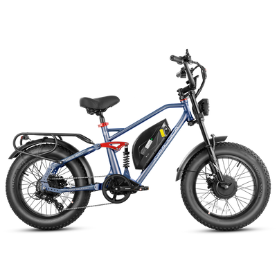 Eahora Terra II 2026 in Blue, right side view with the rear rack and 20-inch fat tires — Eahora’s own photo