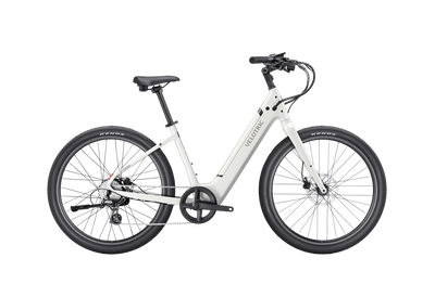 Velotric Breeze 1 in Satin White, side view — Zeus eBikes Canada