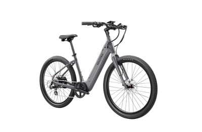 Velotric Breeze 1 in Slate Gray, front three-quarter view — Zeus eBikes Canada