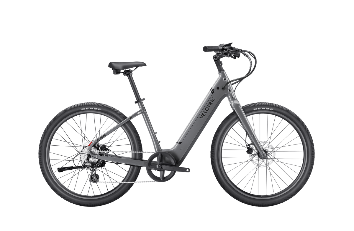 Velotric Breeze 1 in Slate Gray, side view — Zeus eBikes Canada