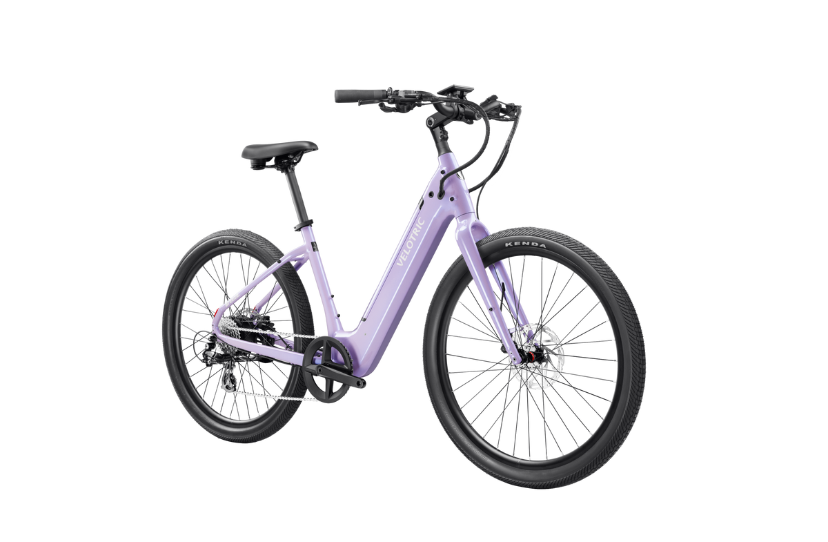 Velotric Breeze 1 in Violet Haze, front three-quarter view — Zeus eBikes Canada