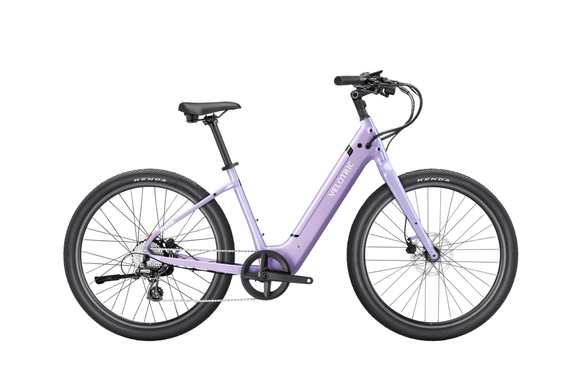 Velotric Breeze 1 in Violet Haze, side view — Zeus eBikes Canada