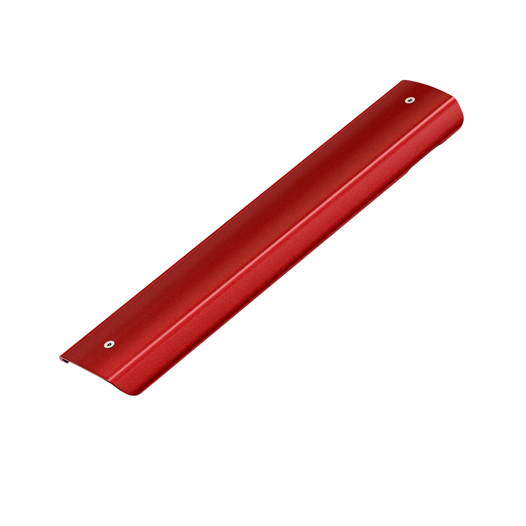 Velotric Discover 3 battery cover plate in Cherry Crimson — a long colour-matched downtube panel