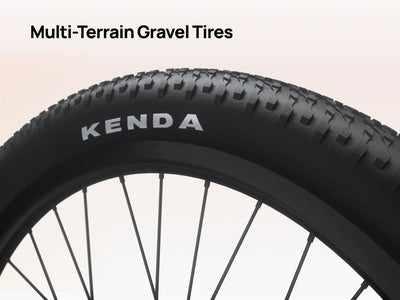 Kenda tire on the Velotric Discover 3, close-up (Velotric photo) — Zeus eBikes Canada
