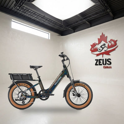 Velotric GoMad compact utility e-bike in Obsidian: Velotric's own photo set in the Zeus eBikes studio — Zeus eBikes Canada