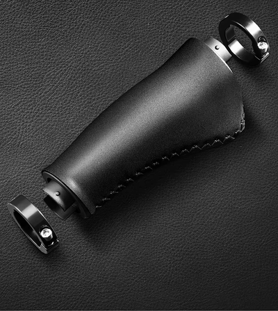 Black microfiber grip with its two aluminum lock rings — Zeus eBikes Canada