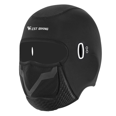 West Biking summer balaclava, short style with an oval glasses hole at the temple — Zeus eBikes Canada