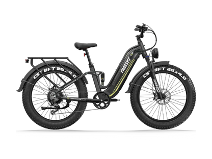 FREESKY Wild Cat Ultra A-340 – Full Suspension Step-Thru Fat Tire eBike (48V 25Ah)
