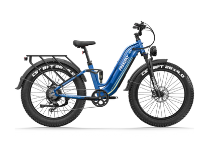 FREESKY Wild Cat Ultra A-340 – Full Suspension Step-Thru Fat Tire eBike (48V 25Ah)
