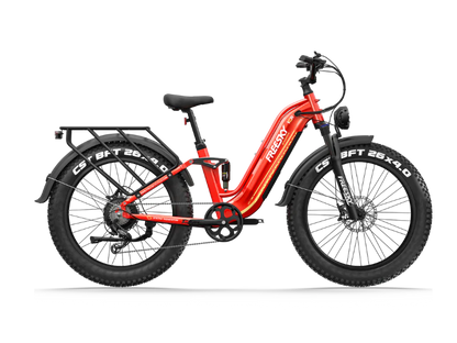 FREESKY Wild Cat Ultra A-340 – Full Suspension Step-Thru Fat Tire eBike (48V 25Ah)